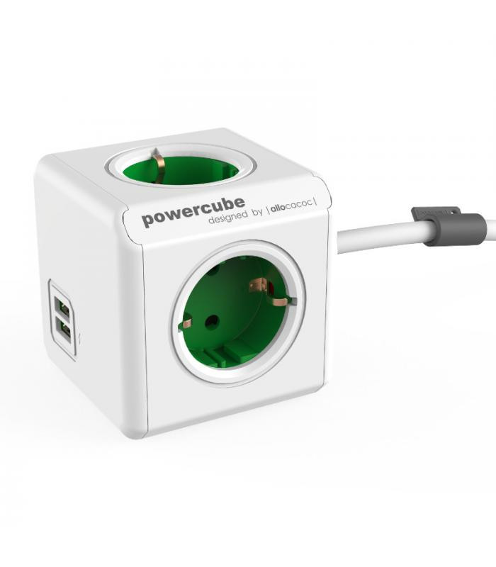 Razdjelnik POWERCUBE Extended USB zeleni-3