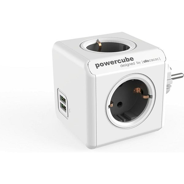Razdjelnik POWERCUBE Original USB sivi