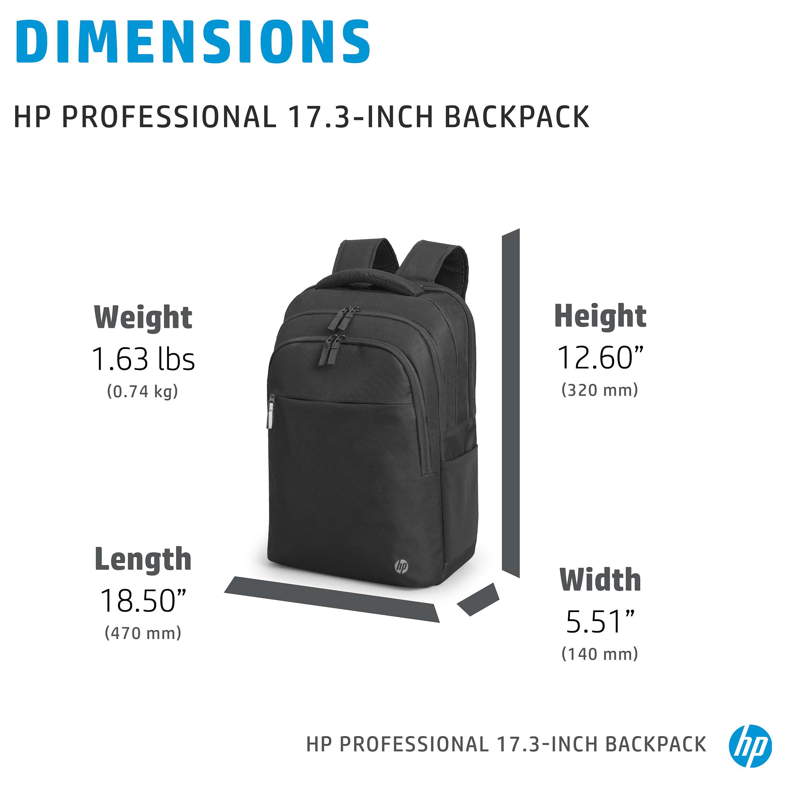 Ruksak za prijenosno računalo HEWLETT PACKARD Professional 17.3-inch (crna, za 17.3 prijenosna računala)-7