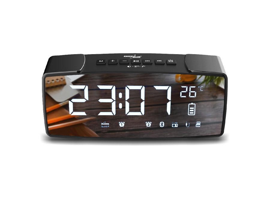 Greenblue 62917 Clock Digital Black, Grey-0