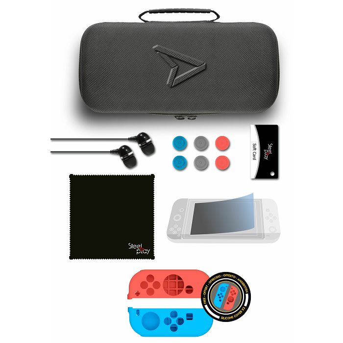 Set za nošenje i zaštitu za Nintendo STEELPLAY 11 IN 1 CARRY & PROTECT KIT + 2 FREE JOYPAD CASES (SWITCH)-0