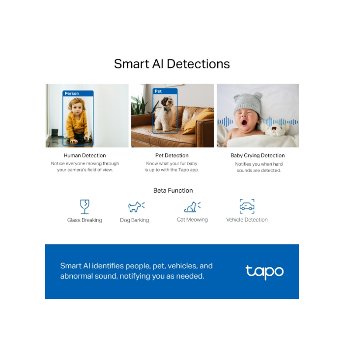 Nadzorna kamera TP-LINK TAPO C220 2K (4MP, PT, IR, AI detekcija, WiFi, unutarnja)-3