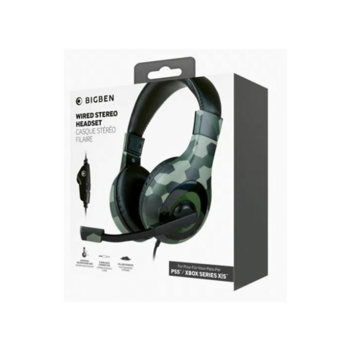 Gaming slušalice BIGBEN stereo PS5 40mm, 3.5mm jack Cammo-2