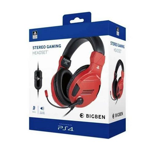 Slušalice BIGBEN stereo gaming za PS4 v3 crvene-1