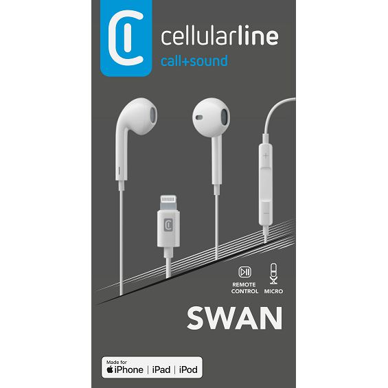 Slušalice CELLULARLINE iPhone Swan bijele (žične)-4