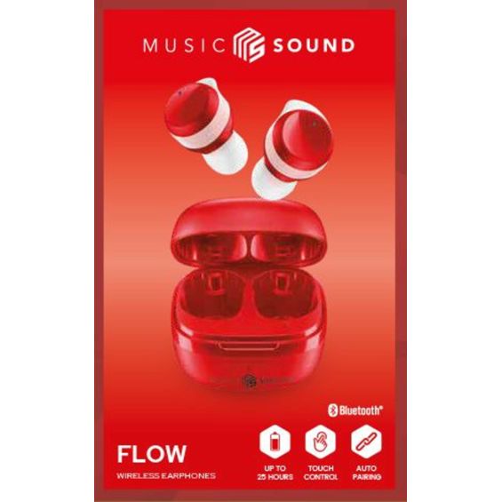 Slušalice CELLULARLINE MUSIC SOUND TWS Flow, crvene-6