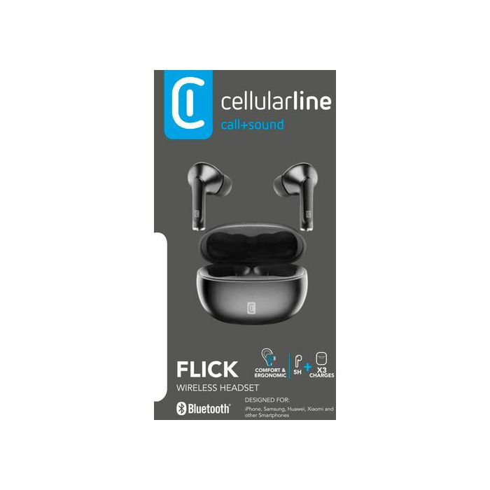 Slušalice CELLULARLINE TWS FLICK crne (bežične)-3