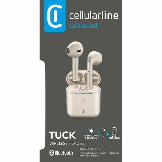 Slušalice CELLULARLINE TWS TUCK bijele (bežične)-3
