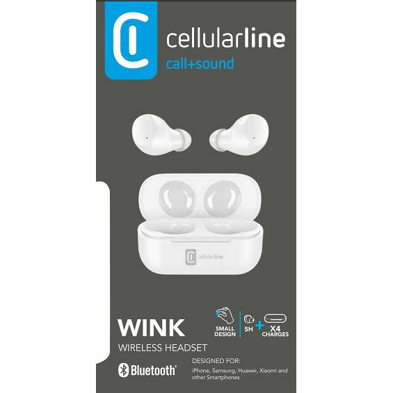 Slušalice CELLULARLINE WINK TWS BT bijele (bežične)-2