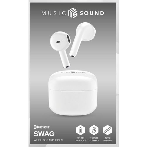 Slušalice CELLULARLINE MUSIC SOUND Swag, Bluetooth, TWS, bijele-1