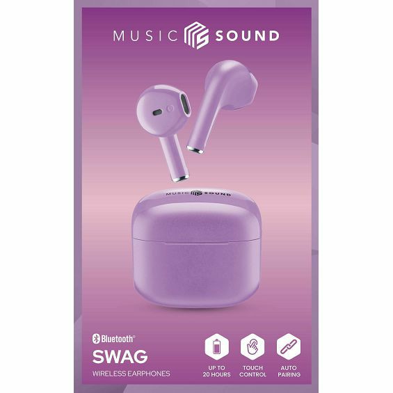 Slušalice CELLULARLINE, MUSIC SOUND Swag, Bluetooth, In-Ear, TWS, Violet-3