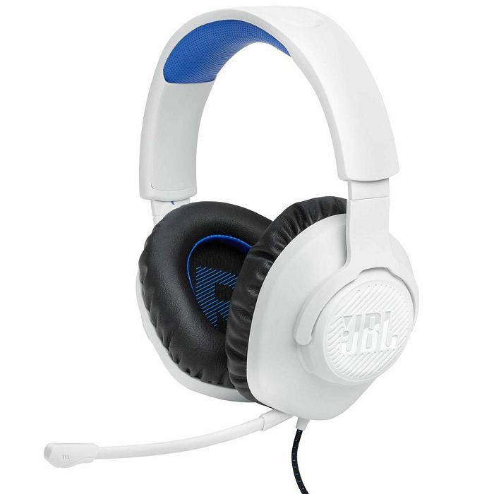 Slušalice JBL Quantum 100P Console, PC/PS4/PS5, 3.5 mm, bijelo/ plave-0