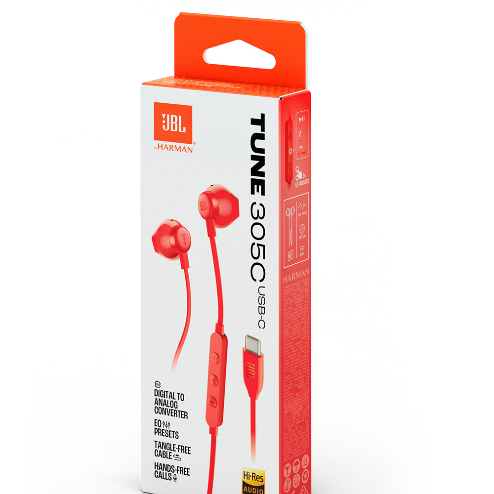 Slušalice JBL TUNE 305TWS (crvene, žične, in-ear)-6