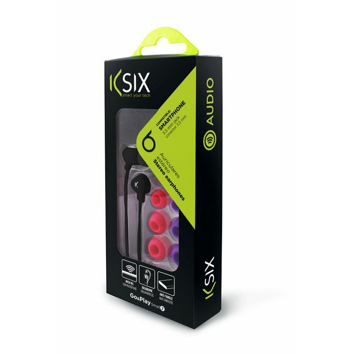 Slušalice KSIX GO&PLAY crne (žične)-1
