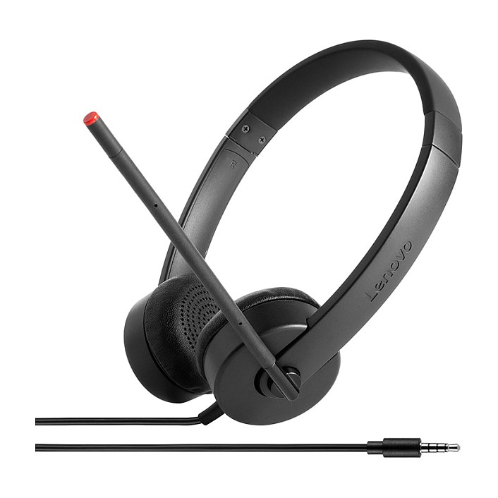 Lenovo Stereo Analog Headset Wired Head-band Office/Call center Black