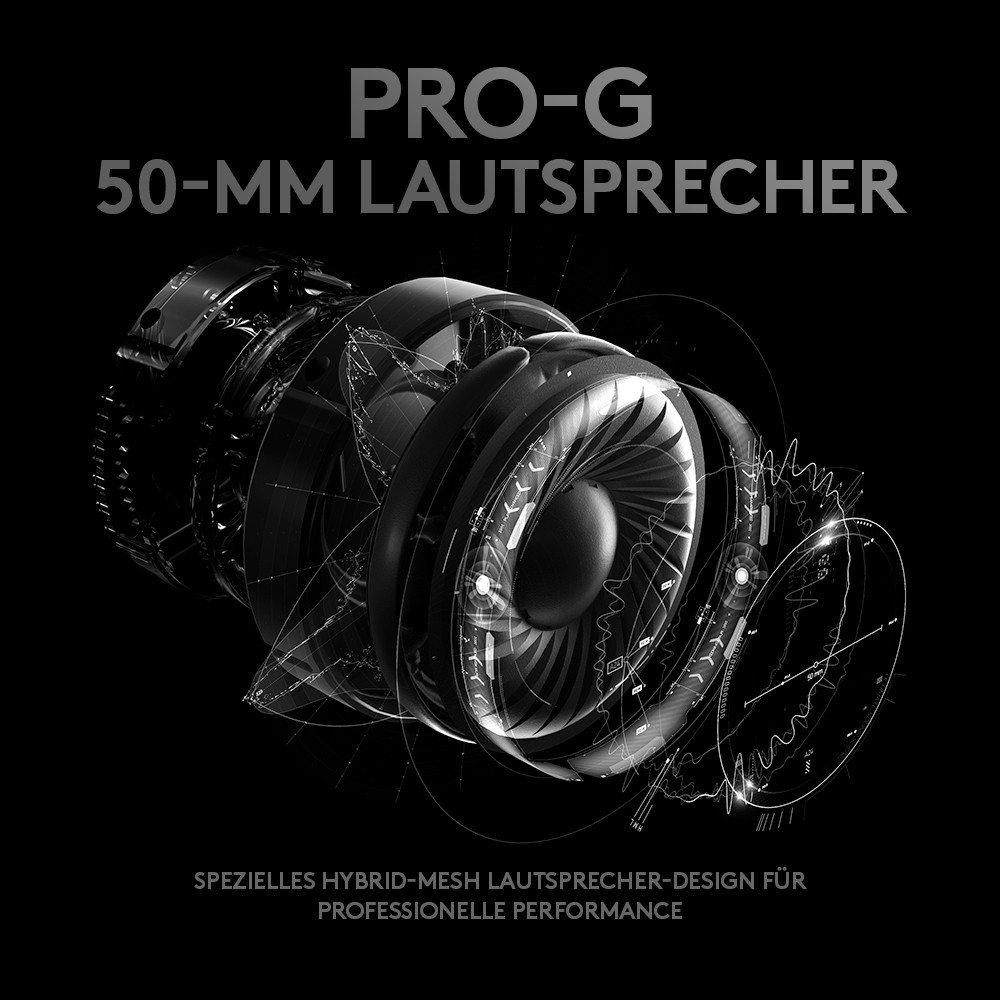 Slušalice LOGITECH G Pro X Lightspeed (bežične, Over-ear), gaming, 981-000907-7