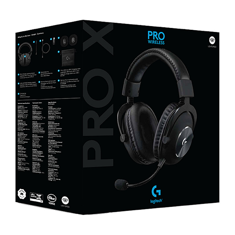 Slušalice LOGITECH G Pro X Lightspeed (bežične, Over-ear), gaming, 981-000907-18