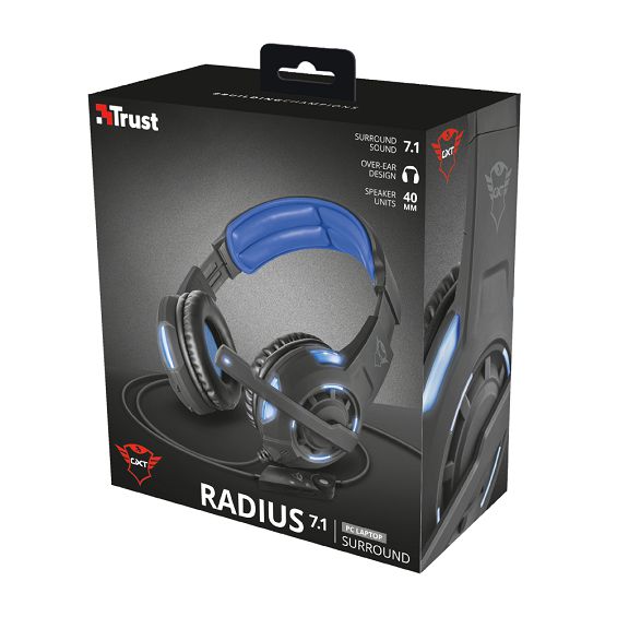 Slušalice s mikrofonom TRUST GXT 350 RADIUS 7.1 Surround gaming, USB-5