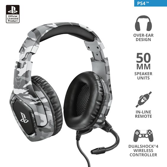 Slušalice TRUST GXT 488 Forze-G PS4 Gaming grey camo-1