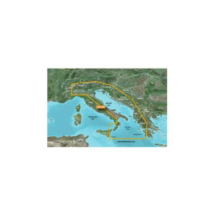 BlueChart kartica GARMIN g3 HXEU 014R (od Istre do Otranta), 010-C0772-20