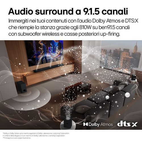 Soundbar LG S95TR, 9.1.5 channels 810 W, crni-9
