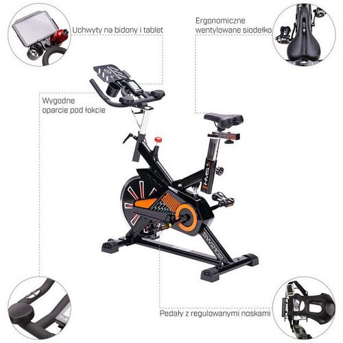 Spinning bike crna and orange HMS SW2102-4