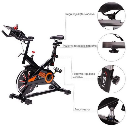 Spinning bike crna and orange HMS SW2102-6