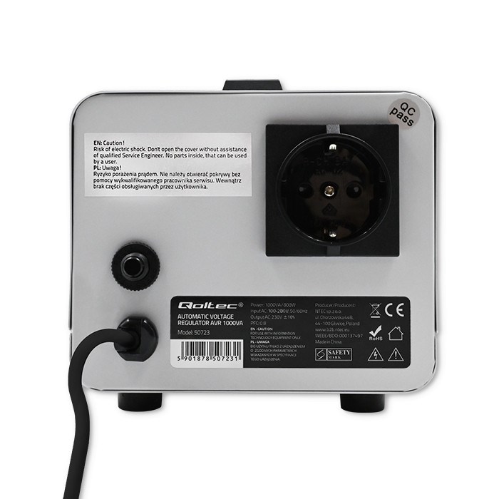 Stabilizator napona QOLTEC 50723 AVR (1000VA)-5
