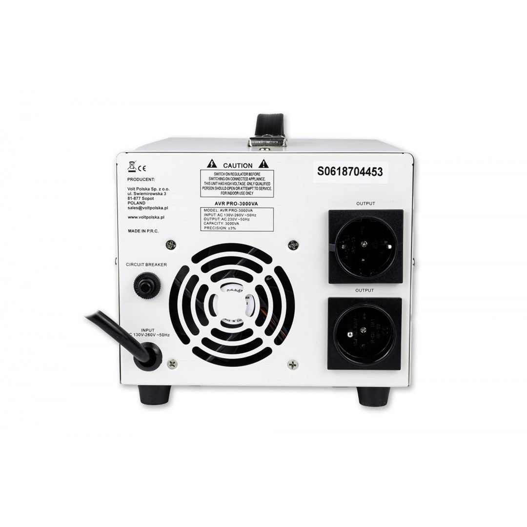 Stabilizator napona VOLT POLSKA AVR PRO 3000VA 3% (kapacitet 3000VA, tolerancija 3%)-1