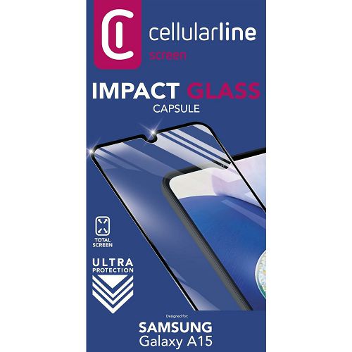 Staklo zaštitno CELLULARLINE za SAMSUNG GALAXY A15 crno-2