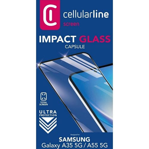 Staklo zaštitno CELLULARLINE za SAMSUNG GALAXY A35/A55 5G crni-2