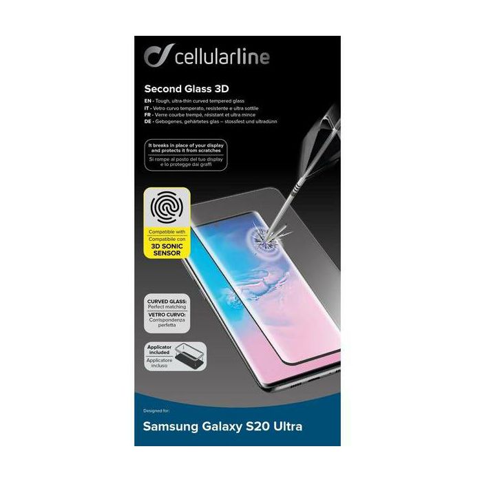Zaštitno staklo CELLULARLINE za SAMSUNG GALAXY S20 Ultra-0
