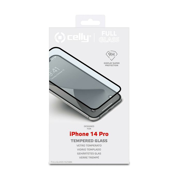 Zaštitno staklo CELLY za iPhone 14 Pro crno-2
