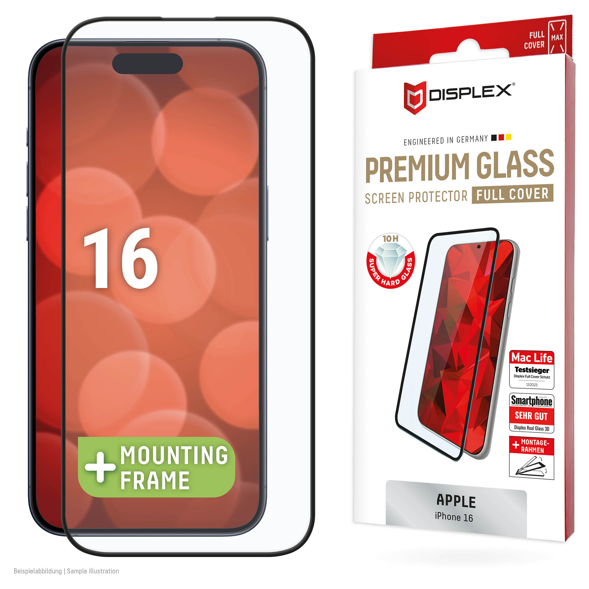 Staklo zaštitno DISPLEX Premium Glass Full Cover za iPhone 16-3