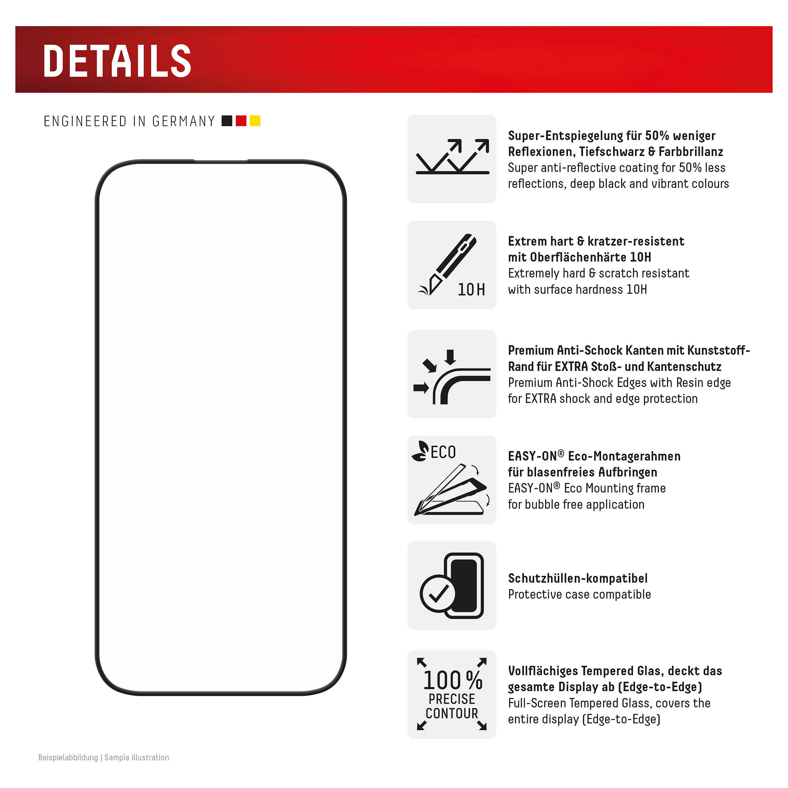 Staklo zaštitno DISPLEX Premium Glass Full Cover za iPhone 16 Pro Max-6