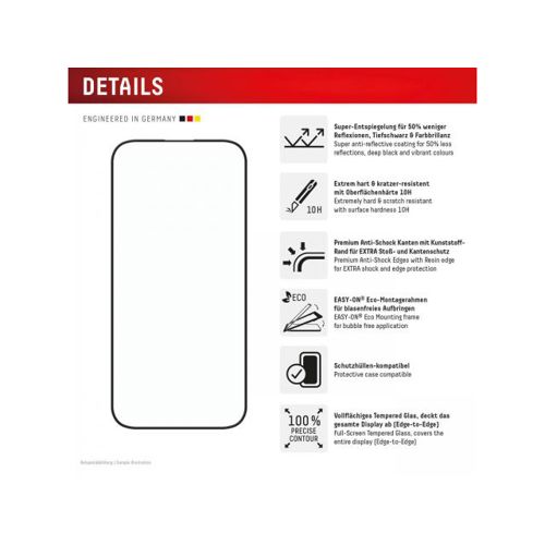 Staklo zaštitno DISPLEX Premium Glass Full Cover za iPhone 16 Pro Max-2