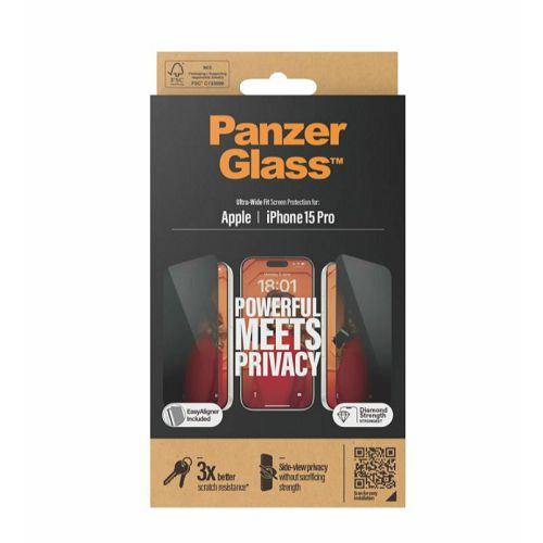 Staklo zaštitno PANZERGLASS za iPhone 15 Pro Ultra Wide Fit Privacy-2