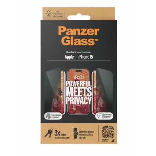 Staklo zaštitno PANZERGLASS za iPhone 15 Ultra Wide Fit Privacy-2