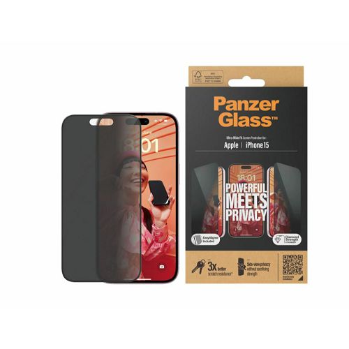 Staklo zaštitno PANZERGLASS za iPhone 15 Ultra Wide Fit Privacy-0