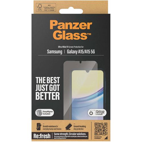 Staklo zaštitno PANZERGLASS za SAMSUNG GALAXY A15/A15 5G Ultra wide fit-0