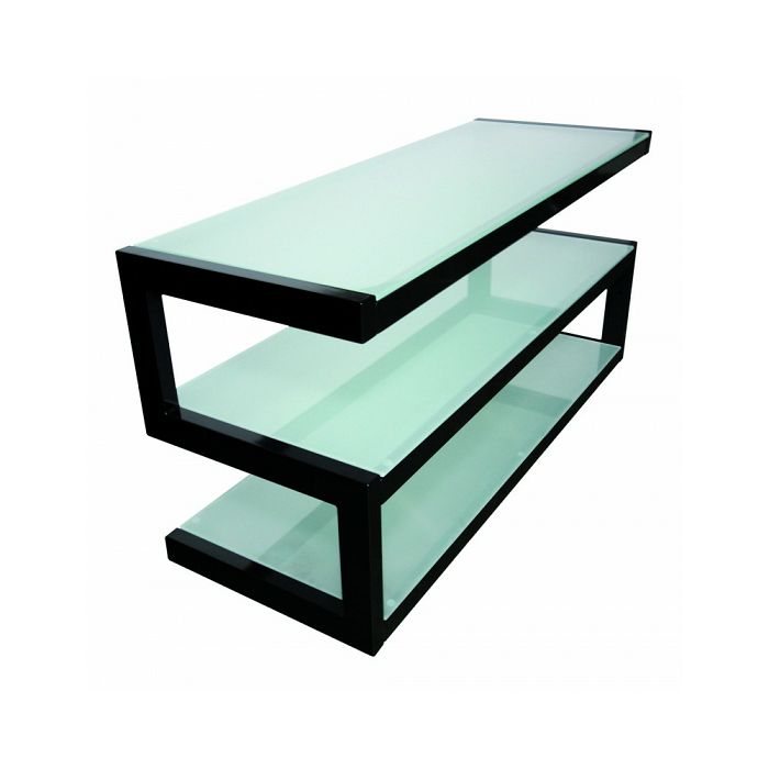 Stalak za HI-FI komponente NORSTONE ESSE AV crni/frosted 1100 mm