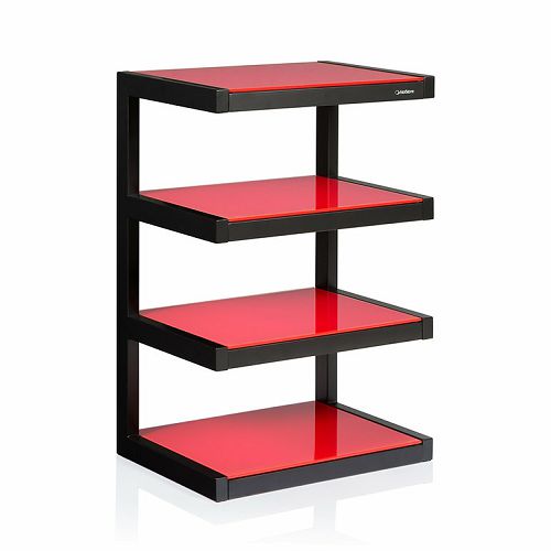 Stalak NORSTONE ESSE HI-FI satin/crna red/glass-3