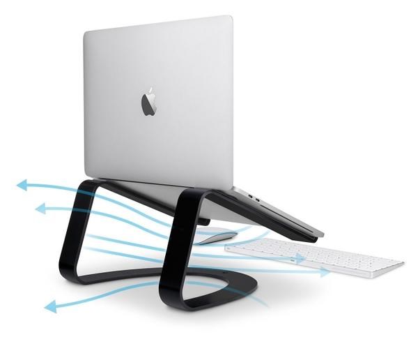 Stalak TWELVESOUTH Curve aluminijski za MacBook i Notebooks - matt crna-1