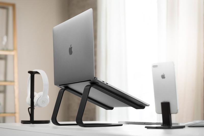 Stalak TWELVESOUTH Curve aluminijski za MacBook i Notebooks - matt crna-2