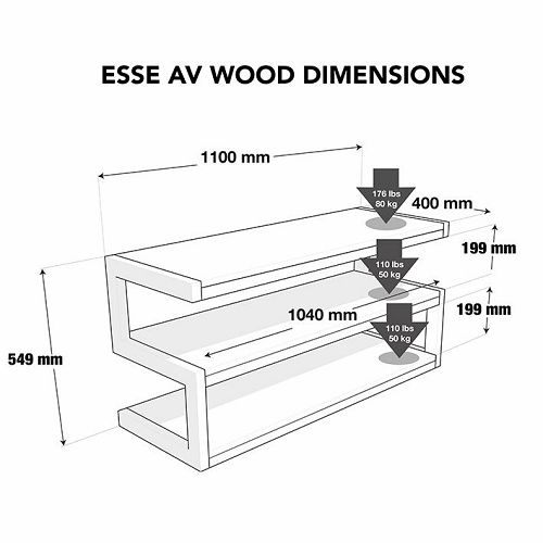 Stalak za HI-FI komponente NORSTONE ESSE AV clear oak-4