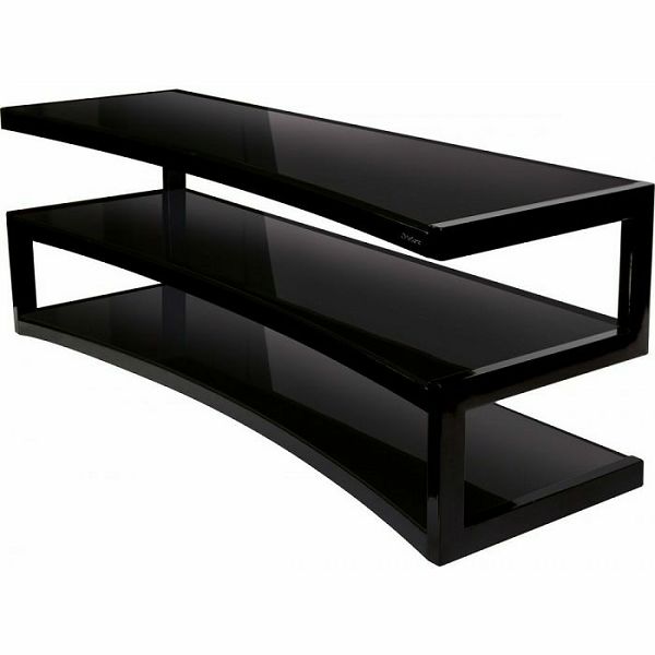 Stalak za HI-FI komponente NORSTONE ESSE CURVE FURNITURE satin crna,1500 mm