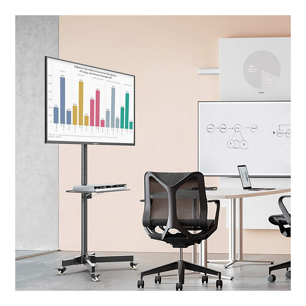 Techly Trolley Floor Stand LCD/LED/Plasma 23"-55"-8