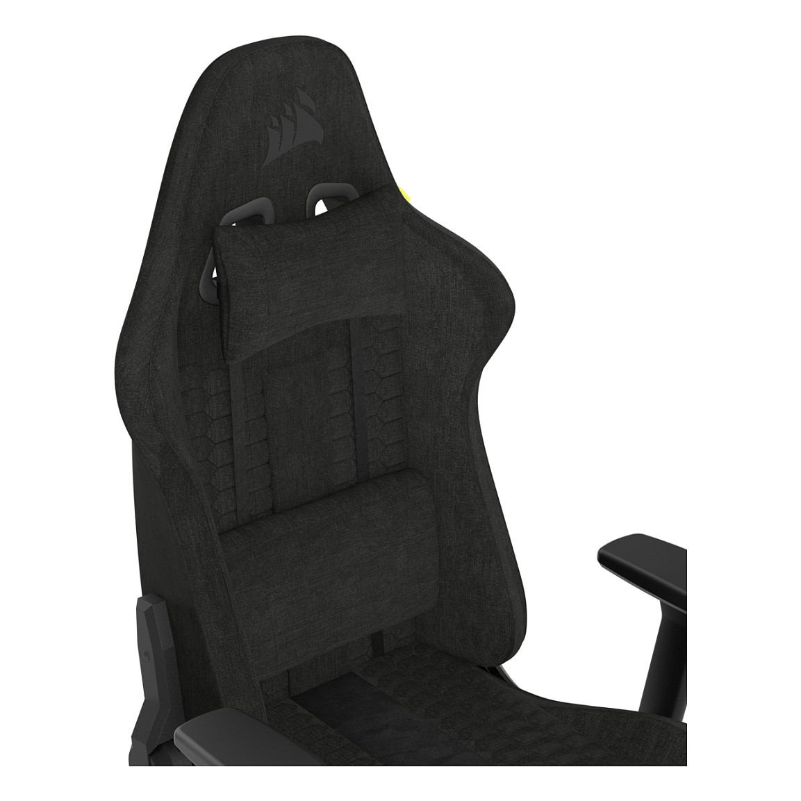 Stolica za igranje CORSAIR TC100 Gepolsterter Sitz Gepols (crna, udobno jastučena sjedala)-5
