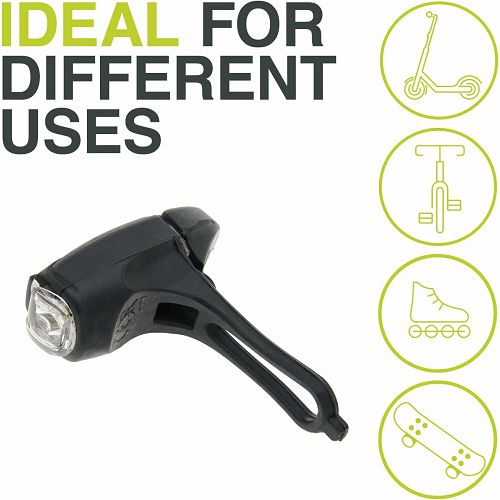 Prednje svjetlo za bicikl ili romobil NEWRBAN, punjivo, bijelo/crveno, USB, silikonska kukica-1