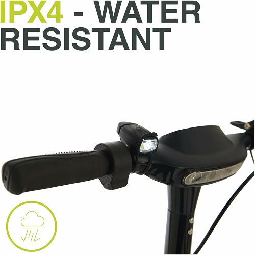 Prednje svjetlo za bicikl ili romobil NEWRBAN, punjivo, bijelo/crveno, USB, silikonska kukica-3